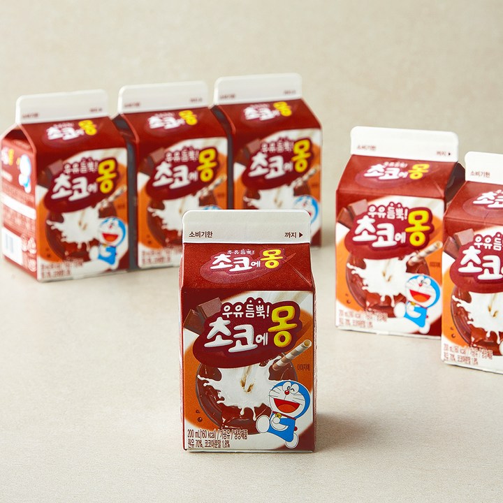남양유업 우유 듬뿍 초코에몽, 6개, 200ml