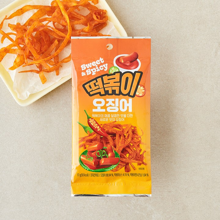 떡볶이 오징어, 1개, 17g