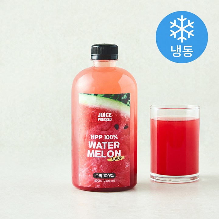 주스프레스드 HPP 100% 수박주스 (냉동), 1개, 500ml