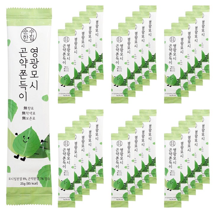 순수한집 영광모시 곤약 쫀득이, 375g, 2개