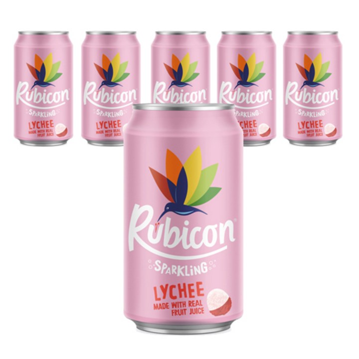 rubicon 리치 스파클링 탄산음료, 330ml, 6개