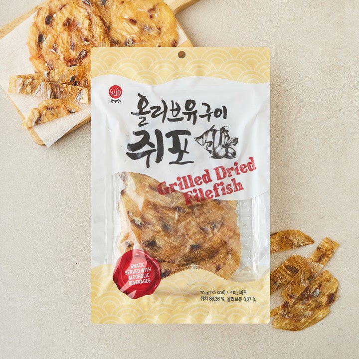 올리브유구이 쥐포, 1개, 70g