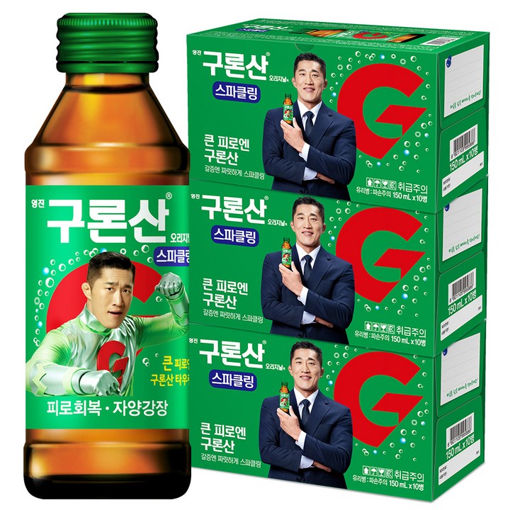 해태htb 영진 구론산 탄산 스파클링 오리지날, 150ml, 30개