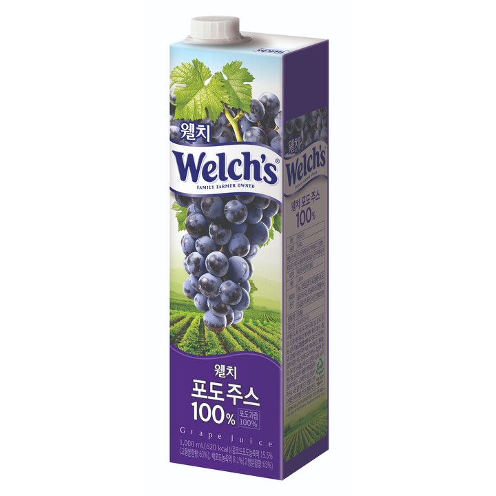 웰치 포도 주스, 1개, 1L