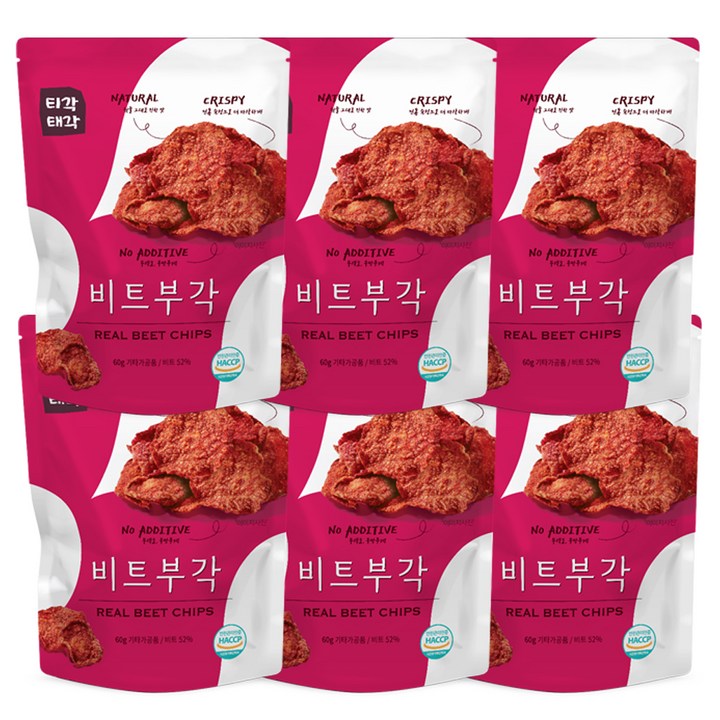 티각태각 비트 부각, 60g, 6개