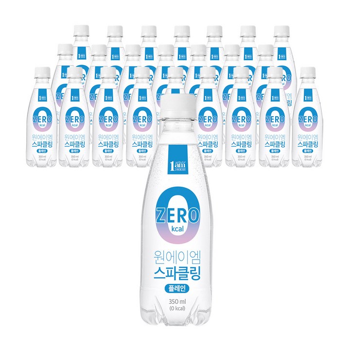 원에이엠 스파클링 탄산수 플레인, 24개, 350ml