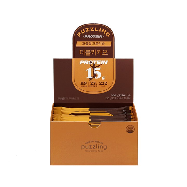 네이처인 퍼즐링 더블카카오 프로틴바 50g x 10p, 500g, 1개