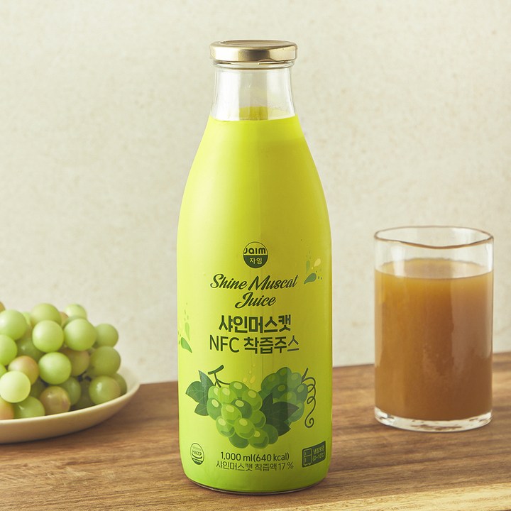 jaim 샤인머스켓 NFC 착즙주스, 1개, 1L
