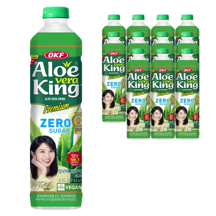 알로에 베라킹 제로 슈가 500ml, 1.5L, 12개