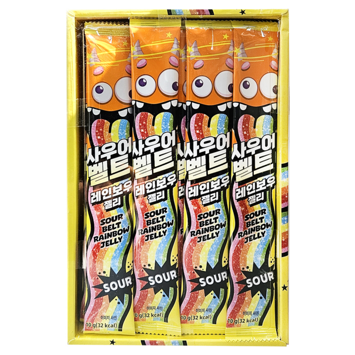 대경인터내셔널 사우어 벨트 레인보우 젤리, 10g, 48개