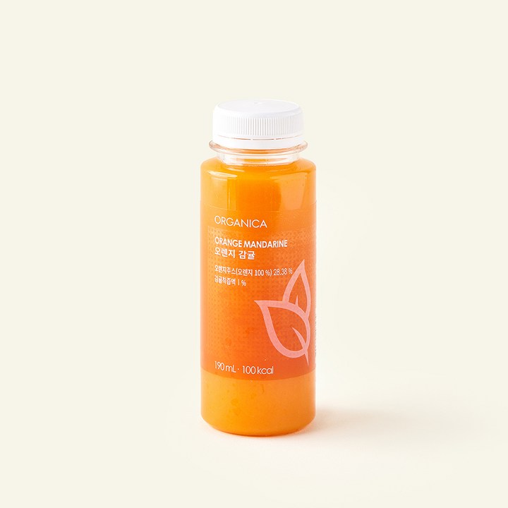 올가니카 주스 오렌지감귤, 1개, 190ml