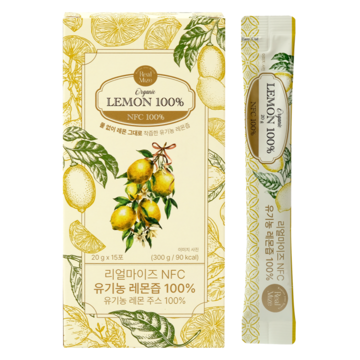 리얼마이즈 NFC 유기농 레몬즙 스틱, 300g, 1개