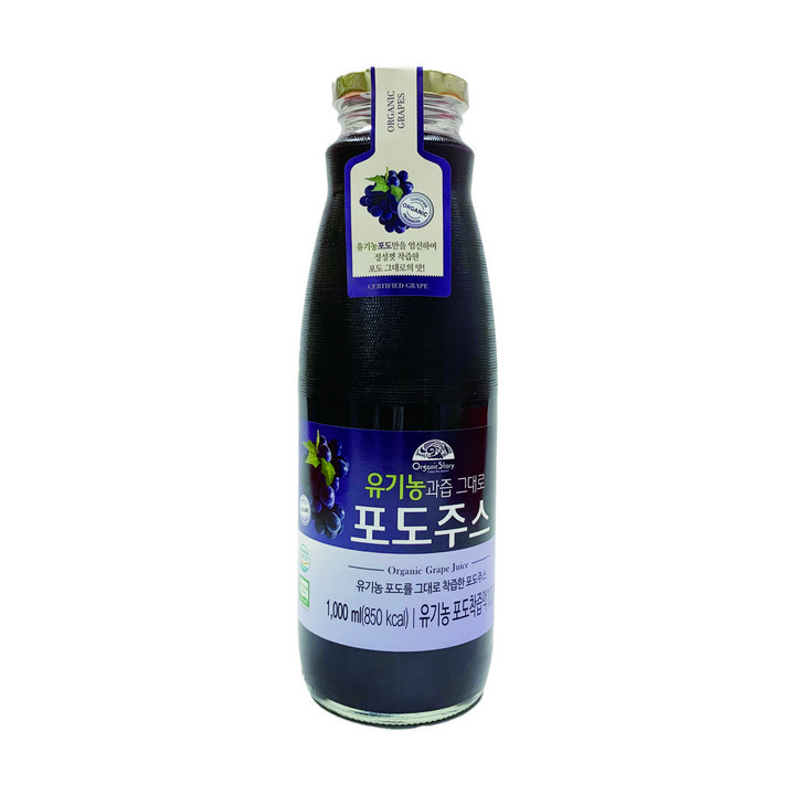 OrganicStory 유기농 과즙그대로 포도주스, 1L, 1개