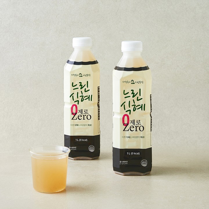 느린부엌 느린식혜 제로, 2개, 1L