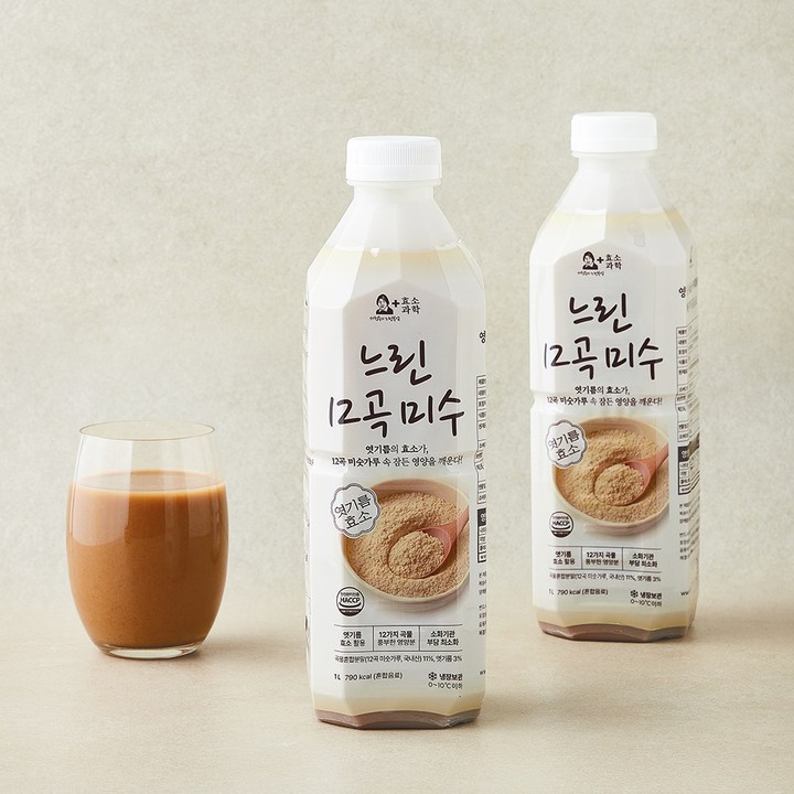 느린부엌 느린 12곡 미숫가루 식혜, 2개, 1L
