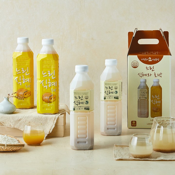 서정쿠킹 느린식혜 1L x 2개입 + 호박식혜 1L x 2개입 선물세트 2호, 1세트, 1,000ml