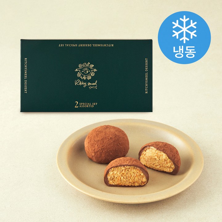 릿치스밀 헤이즐넛 피넛 쫀득볼 쿠키 (냉동), 50g, 1개, 2개입