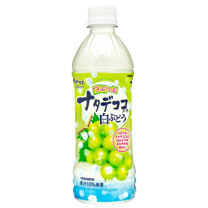 산가리아 쯔부쯔부 나타데코코 음료 백포도맛, 24개, 500ml