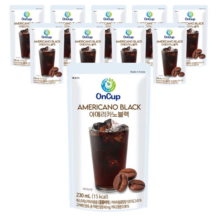 온컵 아메리카노 블랙, 10개, 230ml