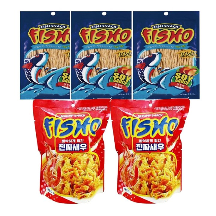 피쇼 간장맛 어포 15g x 3p + 진짜 새우 70g x 2p 세트, 185g, 1세트