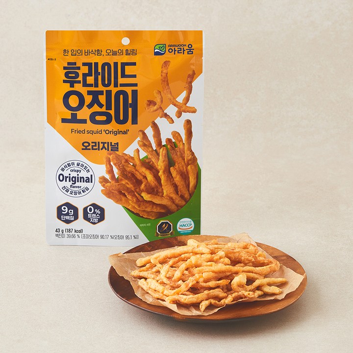 아라움 후라이드 오징어 오리지널, 1개, 43g