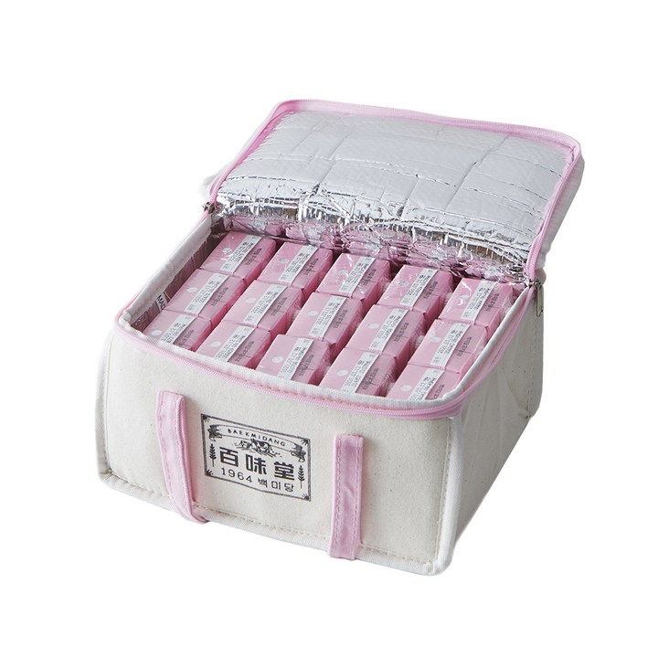 백미당 유기농 네모우유 딸기 125ml x 15p + 보냉백, 15개