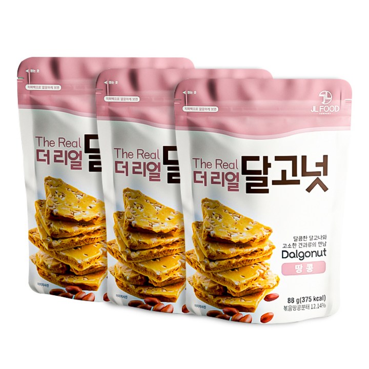 달고넛 더리얼 땅콩, 88g, 3개