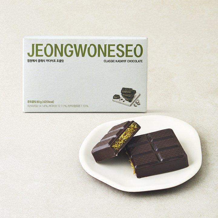 정원에서 클래식 카다이프 초콜릿, 80g, 1개