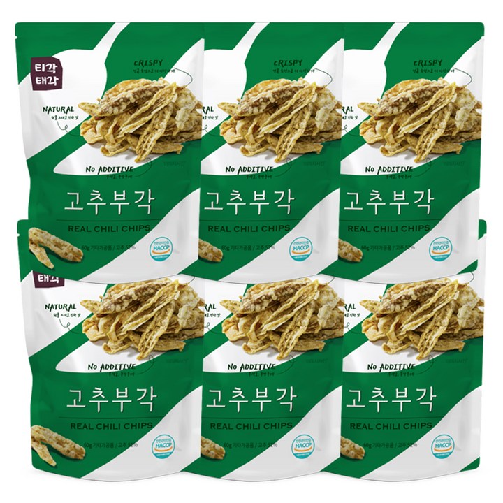 티각태각 고추부각, 60g, 6개