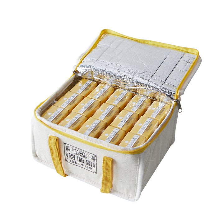 백미당 유기농 네모우유 바나나 125ml x 15p + 보냉백 세트, 15개