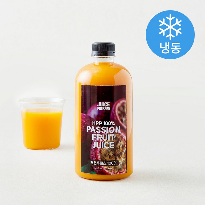 주스프레스드 HPP 100% 패션후르츠 주스 (냉동), 1개, 500ml