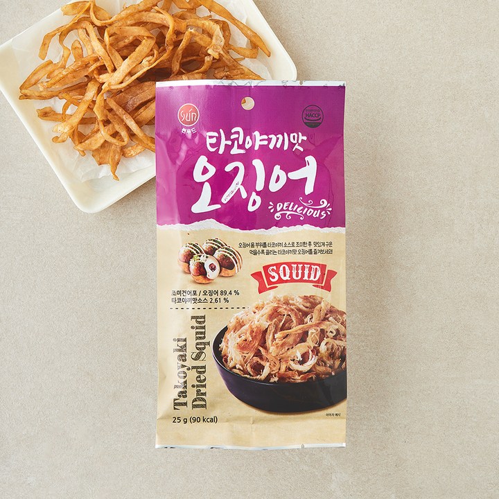 타코야끼맛 오징어, 1개, 25g