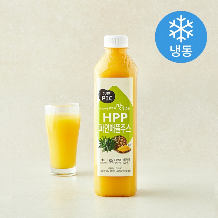 팜앤푸드 HPP 파인애플주스 (냉동), 1개, 1L