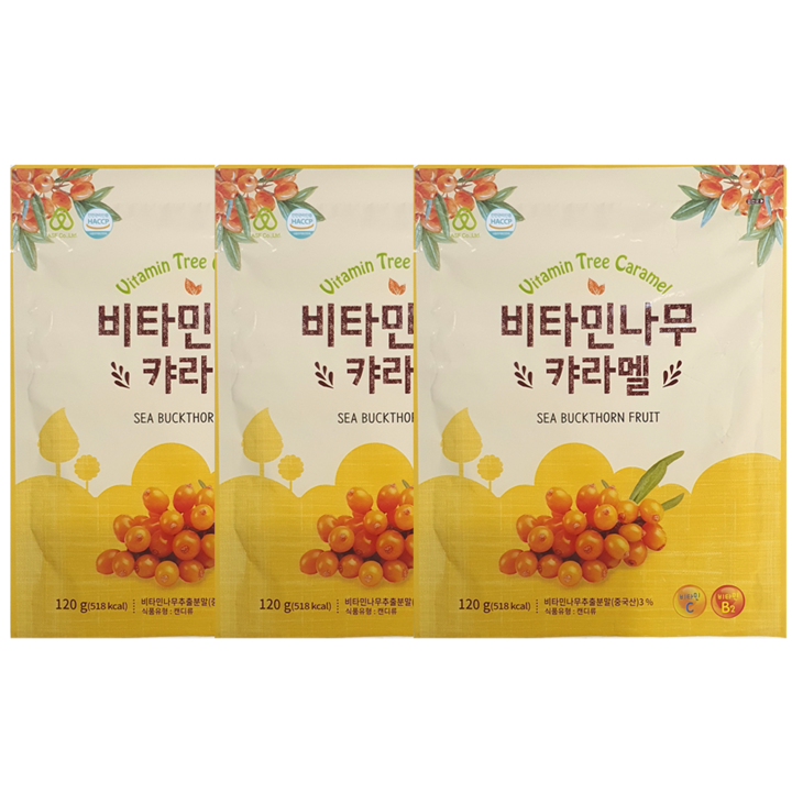 하이투데이 비타민나무 캬라멜, 120g, 3개