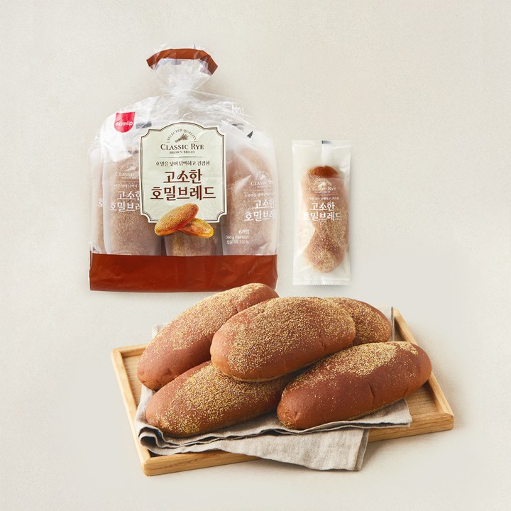 삼립 고소한 호밀 브레드 6입, 360g, 1개