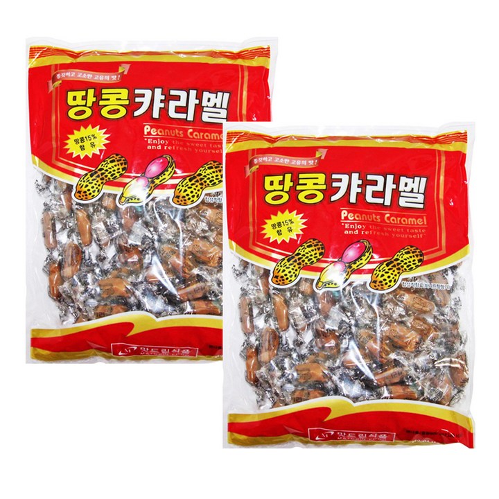 맛드린식품 땅콩캬라멜, 600g, 2개