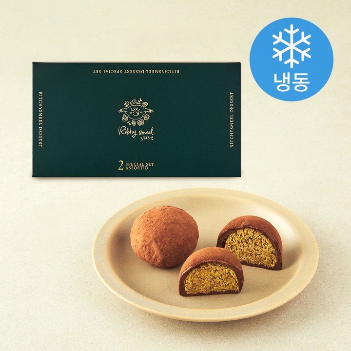 릿치스밀 두바이 쫀득 쿠키 (냉동), 50g, 1개, 2개입