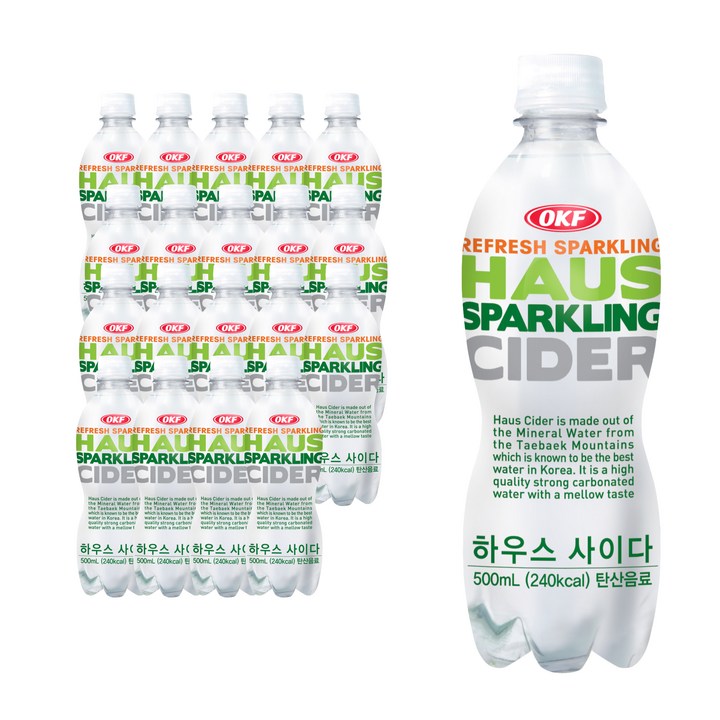 오케이에프 하우스 사이다, 500ml, 20개