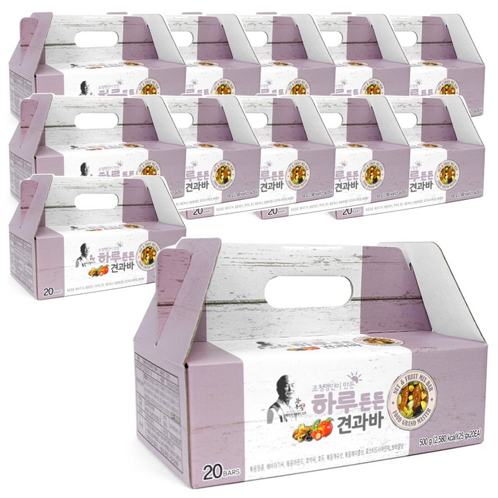 강봉석 조청명인이 만든 하루든든 견과바 20p, 500g, 12개