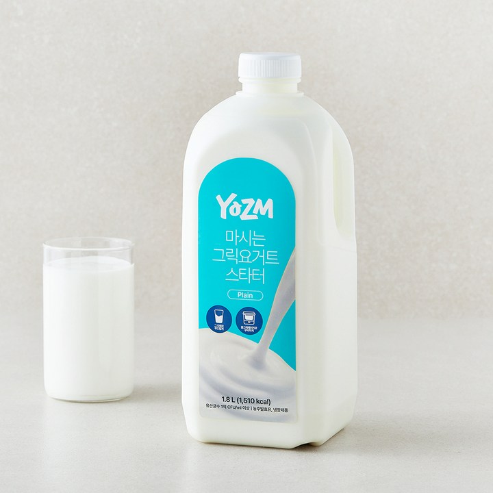 요즘 마시는 그릭요거트 스타터 플레인, 1개, 1개입, 1.8L