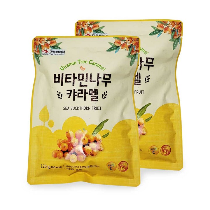아름다운정성 비타민 나무 카라멜 사탕, 2개, 120g