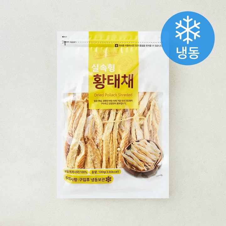 해맑은푸드 황태채 실속형 (냉동), 100g, 1개
