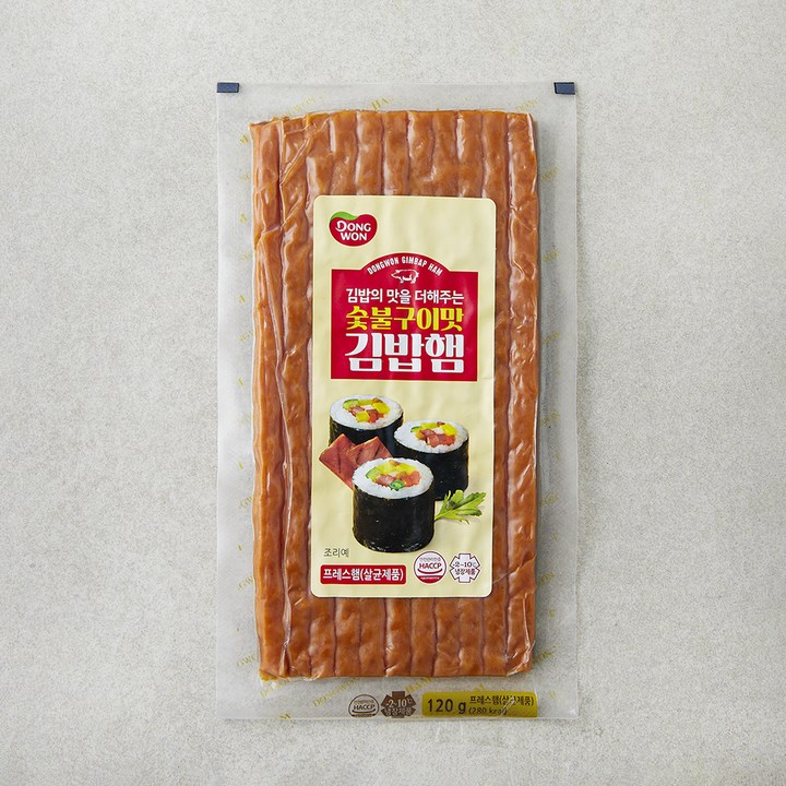 동원 숯불구이맛 김밥햄, 120g, 1개