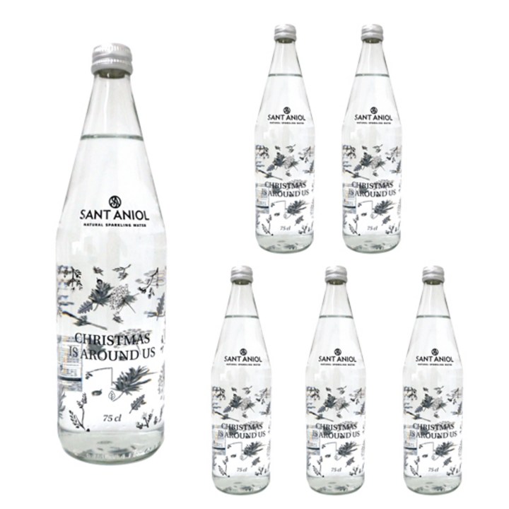 산타니올 크리스마스 탄산수, 6개, 750ml