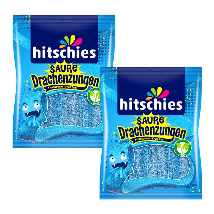 히치스 블루 사우어 드라헨 구미, 125g, 2개