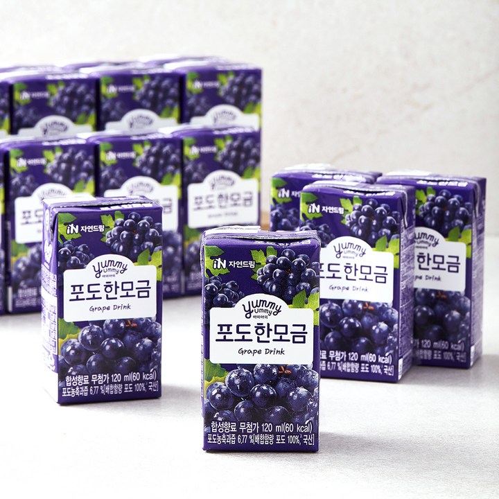 자연드림 야미야미 포도 한모금, 120ml, 24개