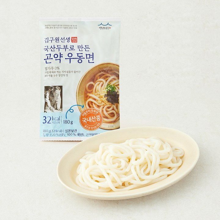 김구원선생 국산두부로 만든 곤약 우동면, 180g, 1개, 1개입