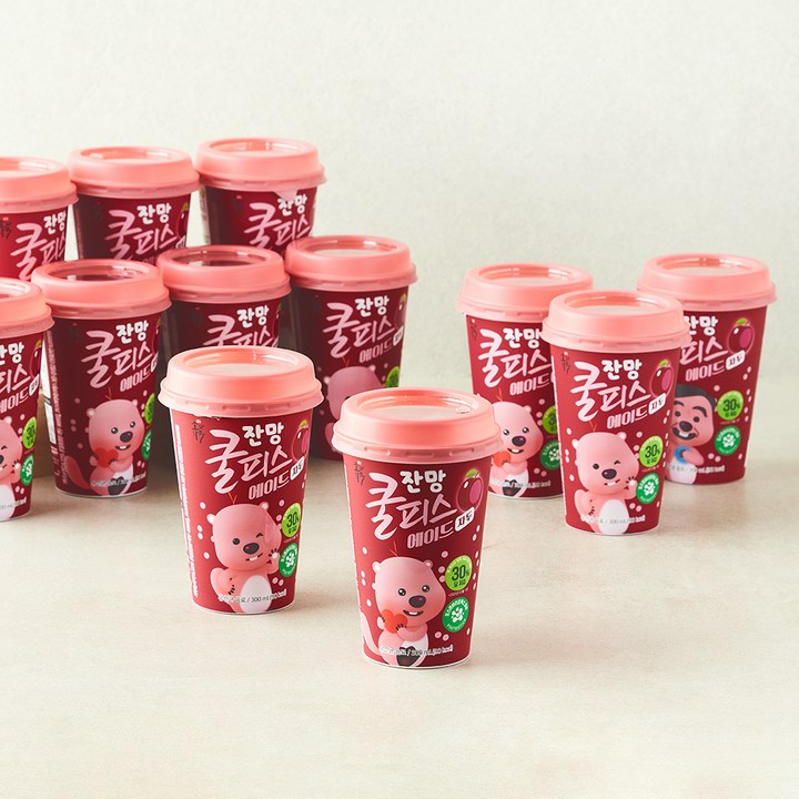 소와나무 잔망루피 쿨피스에이드 자두, 12개, 300ml