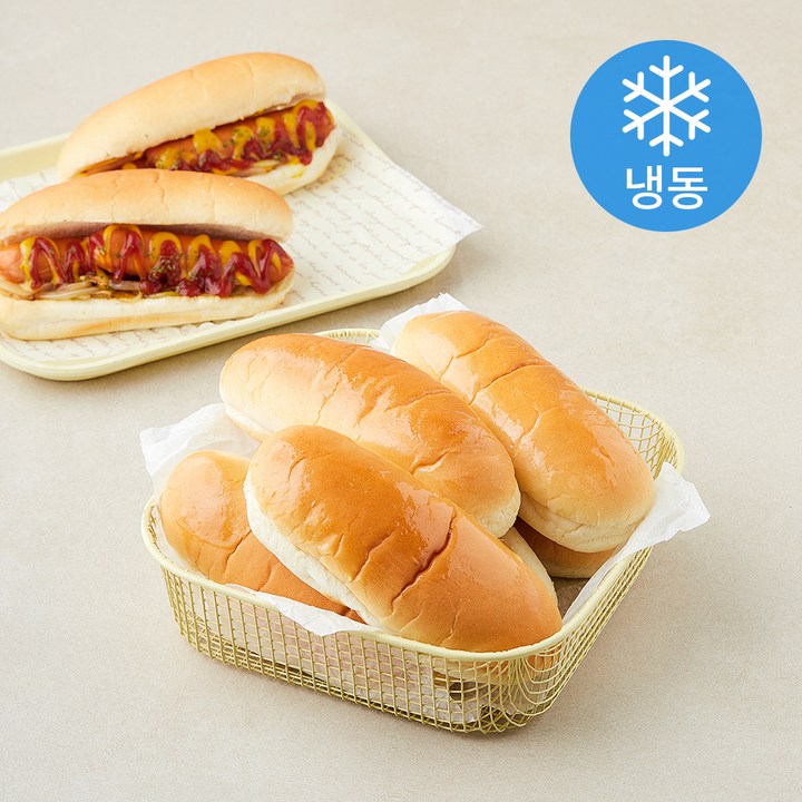 고고브레드 핫도그번 (냉동), 55g, 1개, 10개입