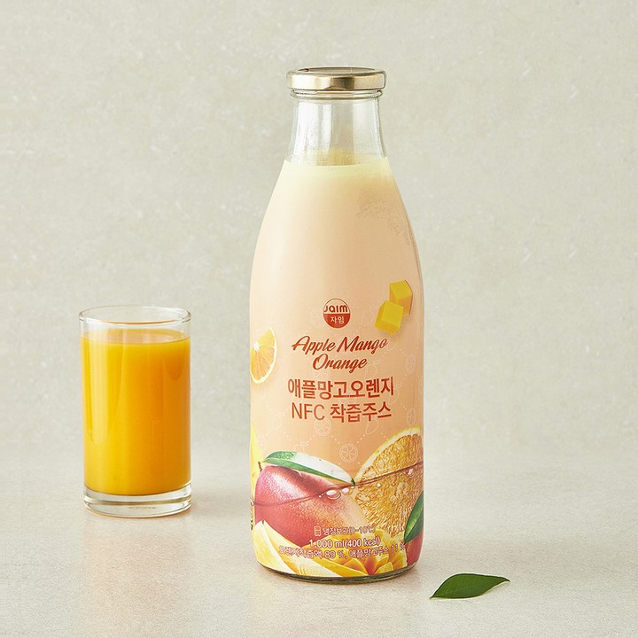 자임 오렌지 애플망고 착즙주스, 1개, 1L